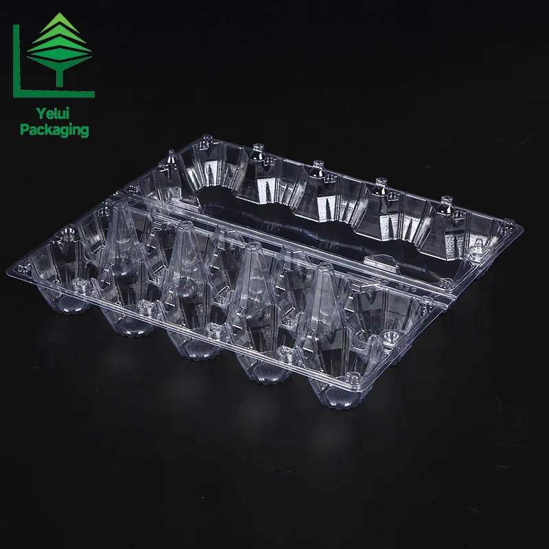 M10 10 Eggs Tray (Large), clear PET egg packaging tray – photo 001