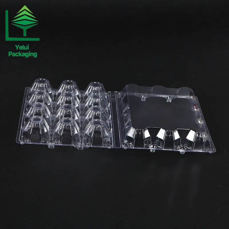 M12X3 12 Eggs Tray in 3×4 Shape (Large), clear PET egg packaging tray – photo 003