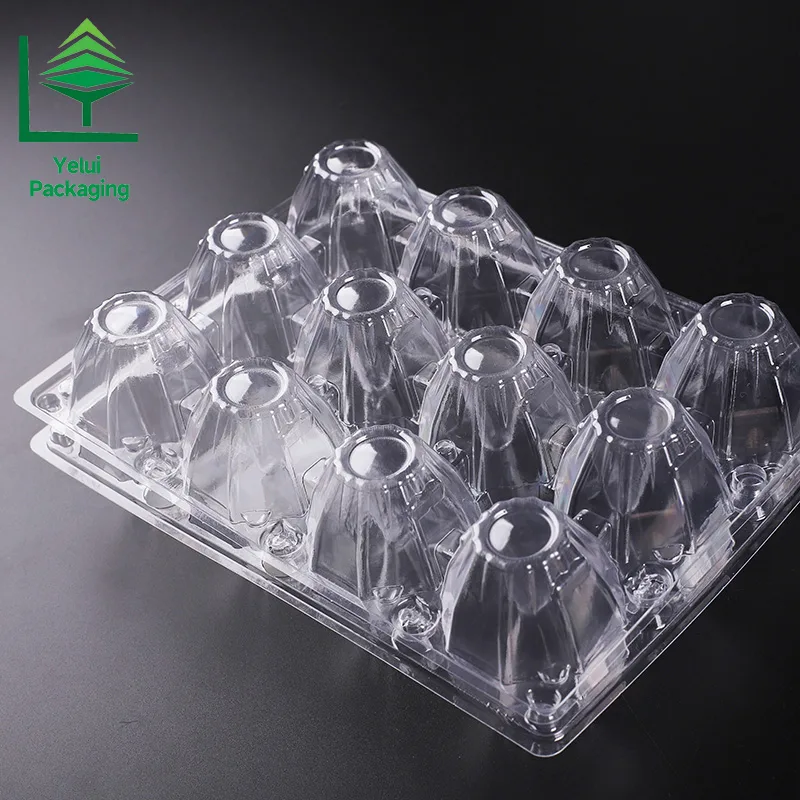 M12X3 12 Eggs Tray in 3×4 Shape (Large), clear PET egg packaging tray – photo 013