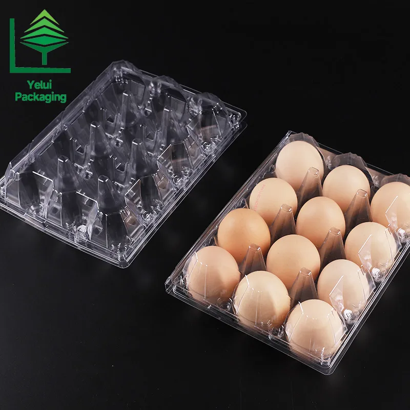 M12X3 12 Eggs Tray in 3×4 Shape (Large), clear PET egg packaging tray – photo 014