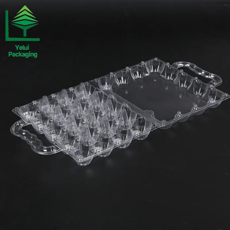 M20H 20 Eggs Tray with Handle (Medium), clear PET egg packaging tray – photo 001