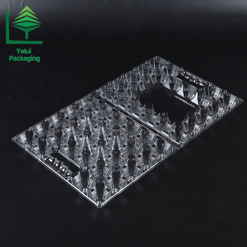 M28H 28 Eggs Tray with Handle (Large), clear PET egg packaging tray – photo 002