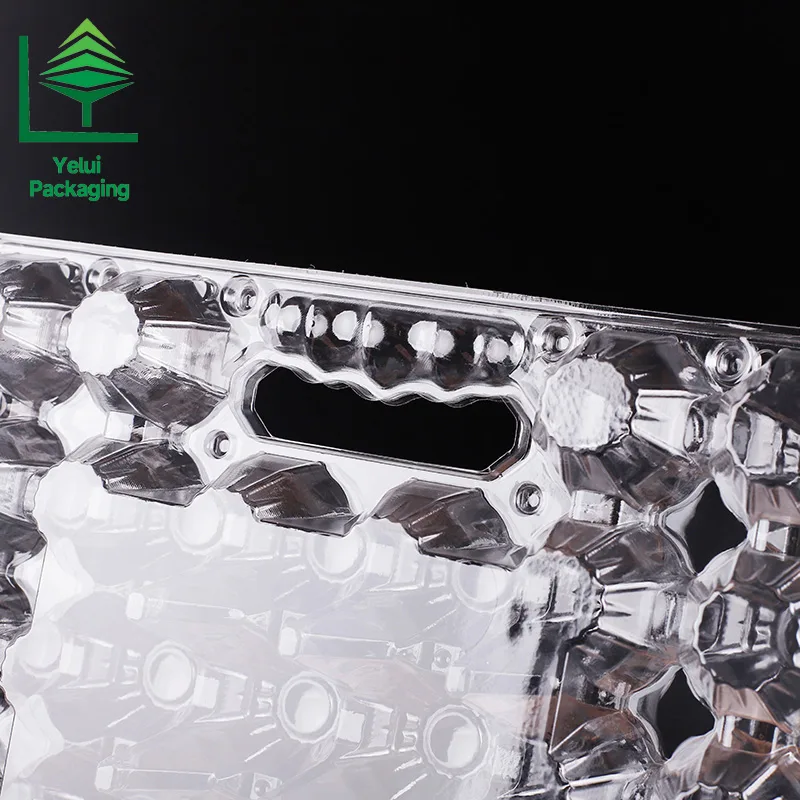M28H 28 Eggs Tray with Handle (Large), clear PET egg packaging tray – photo 011