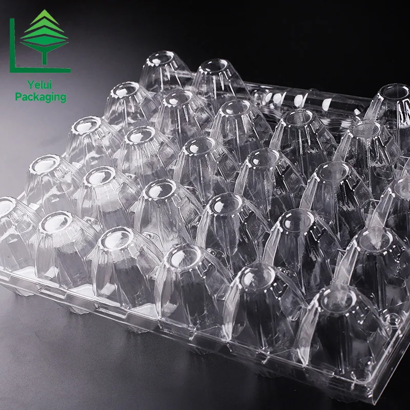 M28H 28 Eggs Tray with Handle (Large), clear PET egg packaging tray – photo 016