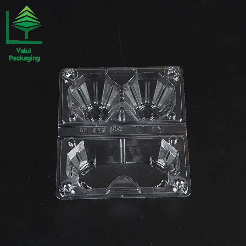 M2 2 Eggs Tray (Large), clear PET egg packaging tray – photo 001