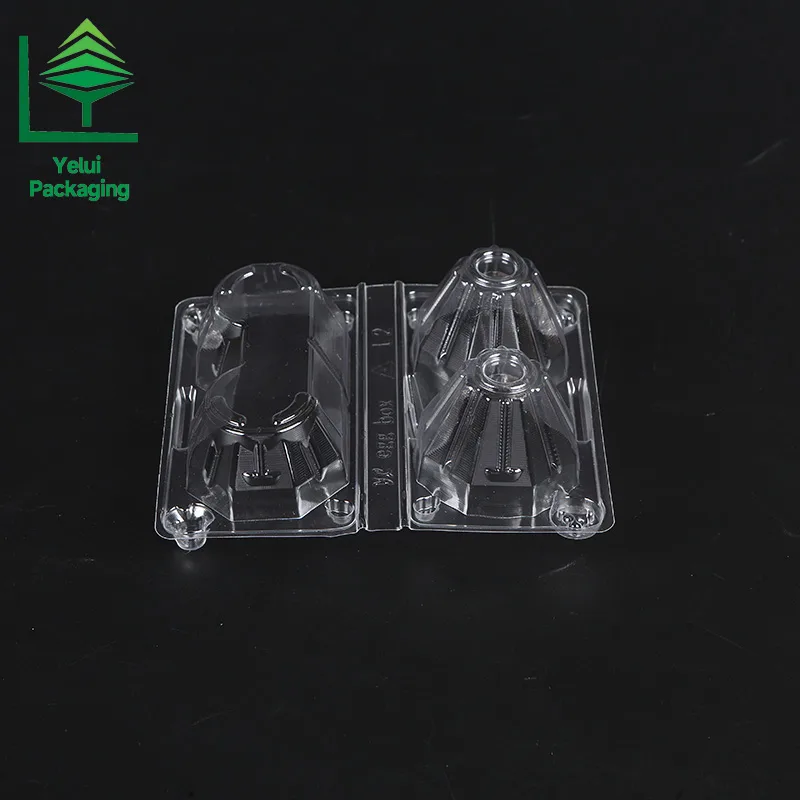 M2 2 Eggs Tray (Large), clear PET egg packaging tray – photo 003