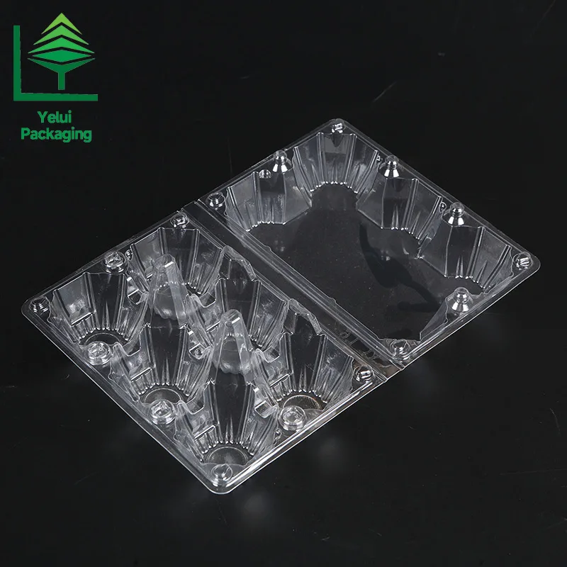 M6 6 Eggs Tray (Large), clear PET egg packaging tray – photo 001