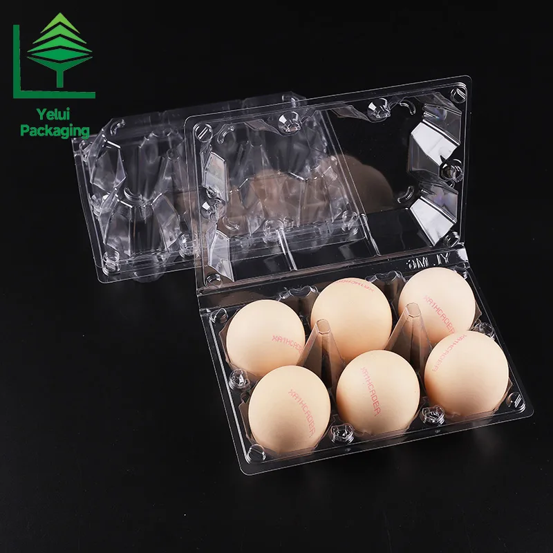M6 6 Eggs Tray (Large), clear PET egg packaging tray – photo 008