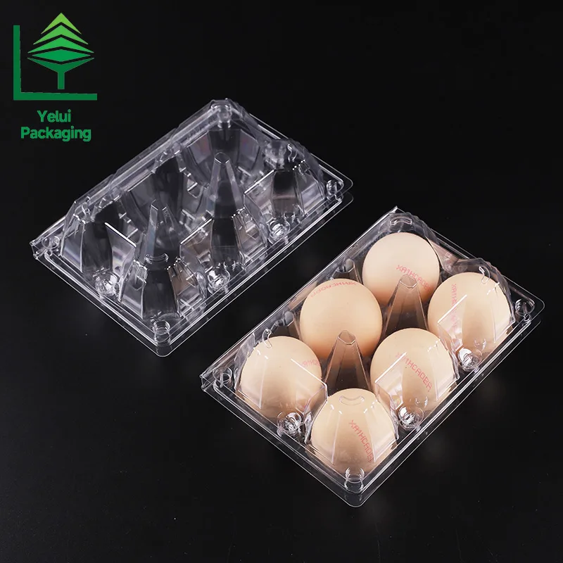 M6 6 Eggs Tray (Large), clear PET egg packaging tray – photo 010