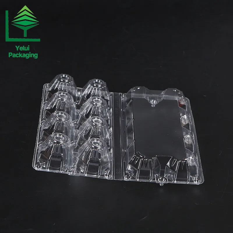 M8 8 Eggs Tray (Large), clear PET egg packaging tray – photo 002