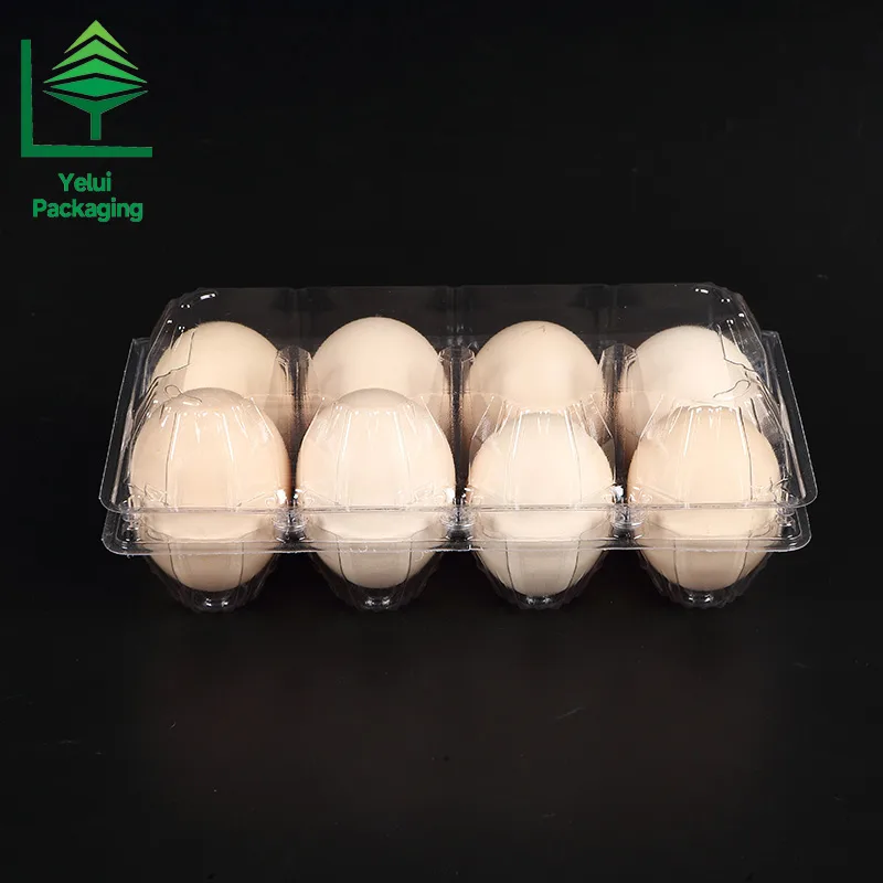 M8 8 Eggs Tray (Large), clear PET egg packaging tray – photo 003