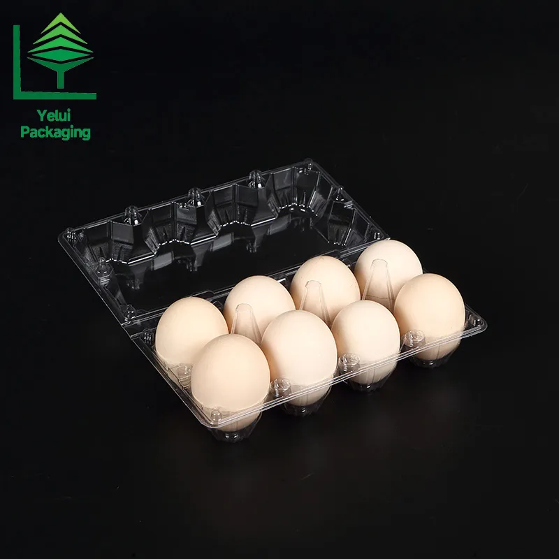 M8 8 Eggs Tray (Large), clear PET egg packaging tray – photo 004