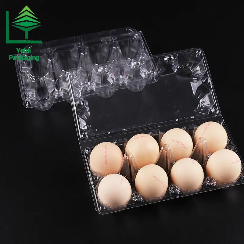 M8 8 Eggs Tray (Large), clear PET egg packaging tray – photo 011