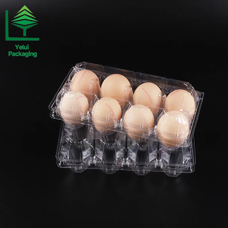 M8 8 Eggs Tray (Large), clear PET egg packaging tray – photo 012