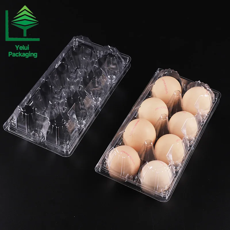M8 8 Eggs Tray (Large), clear PET egg packaging tray – photo 013