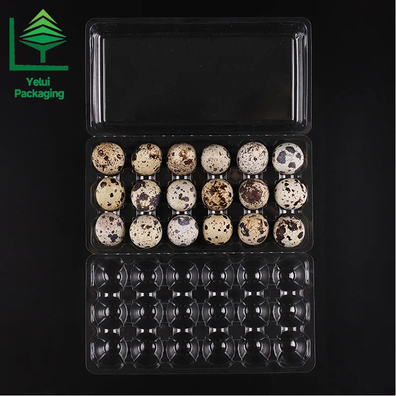 Q18L3 18 Quail Eggs Tray with 3 Layers, clear PET egg packaging tray – photo 003