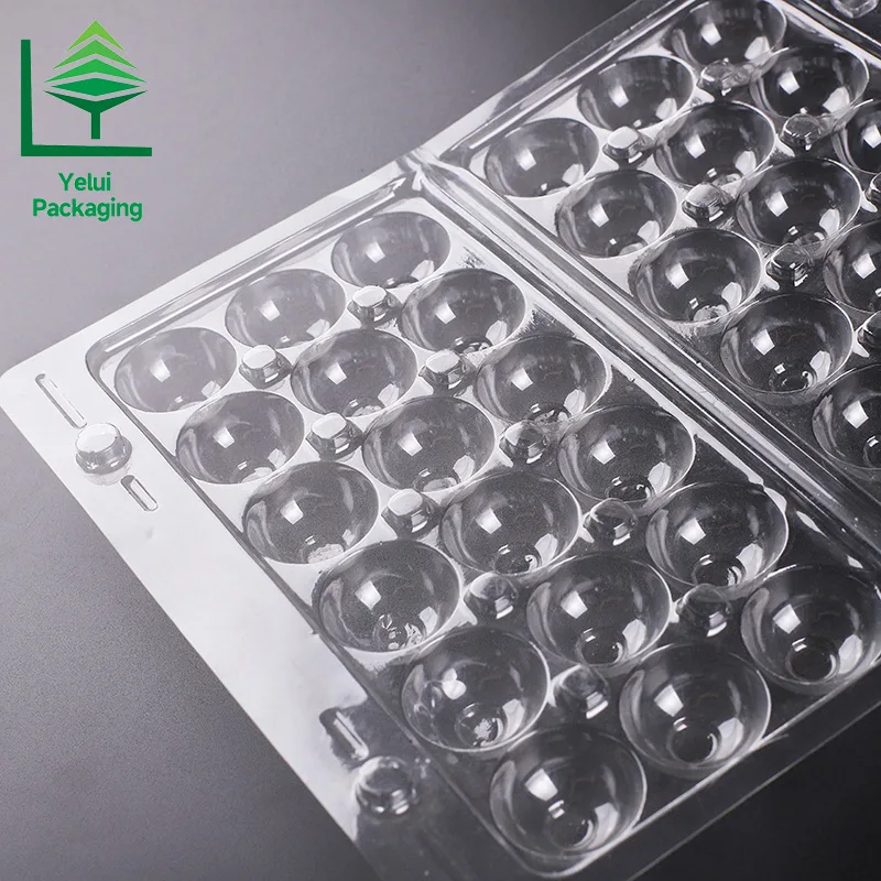 Q18SF2 18 Quail Eggs Tray with 2 Snap-Fits, clear PET egg packaging tray – photo 001