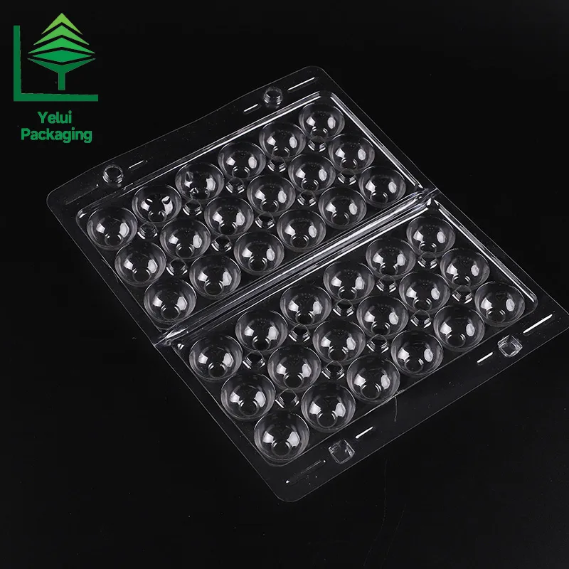 Q18SF2 18 Quail Eggs Tray with 2 Snap-Fits, clear PET egg packaging tray – photo 005