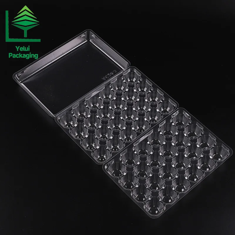 Q24L3 24 Quail Eggs Tray with 3 Layers, clear PET egg packaging tray – photo 005